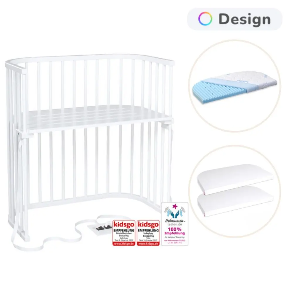 Babybay Side By Side Seng Boxspring Med Madras Og Lagen