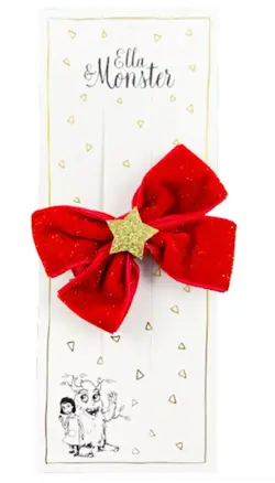 Hårspænde Romantisk Julesløjfe Rød