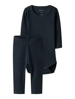 Name It Sæt - Body l/æ/ Leggings - Noos - NbnKab - Dark Sapphire