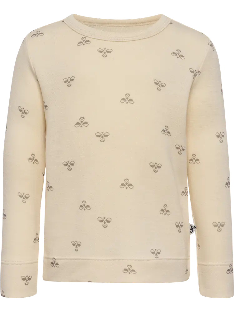 Uld Langærmet T-Shirt - Whitecap Gray - 98