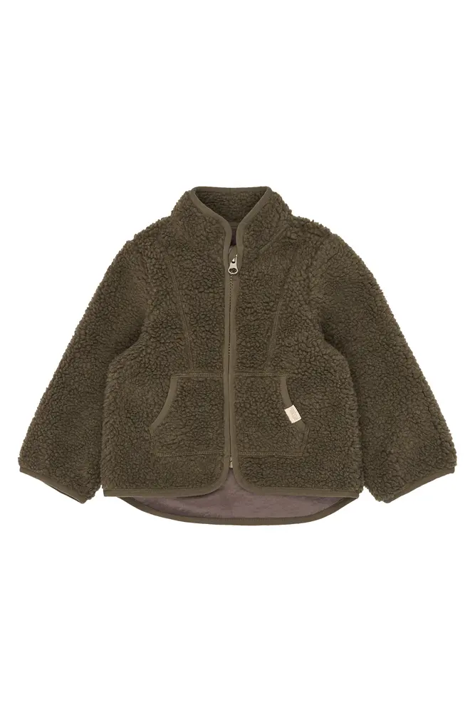 Petit Piao Desino Fleece Jakke - Major Brown - 92 CM