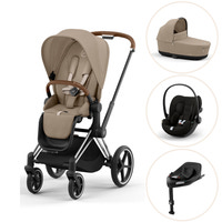 Priam duovogn cozy beige/chrome brown inkl. Cloud G og Base G - magic black