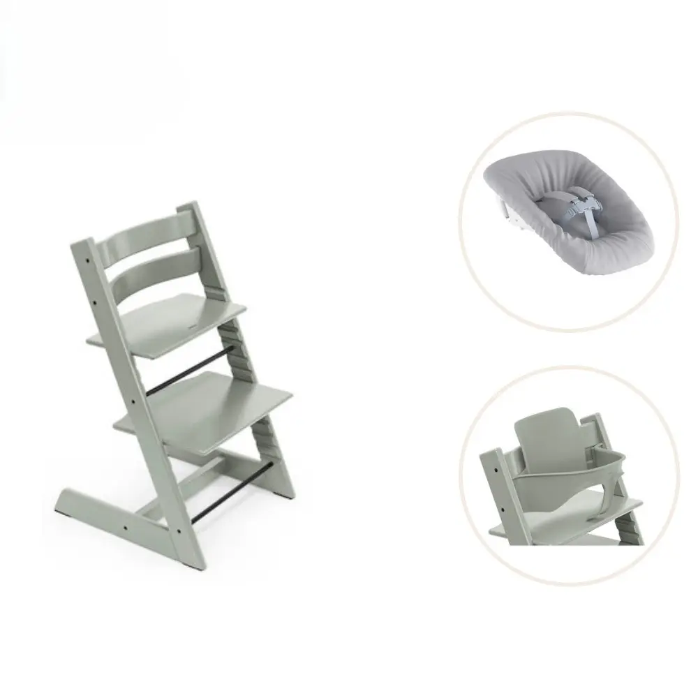 product-Højstol inkl. newborn sæt og babysæt - glacier green