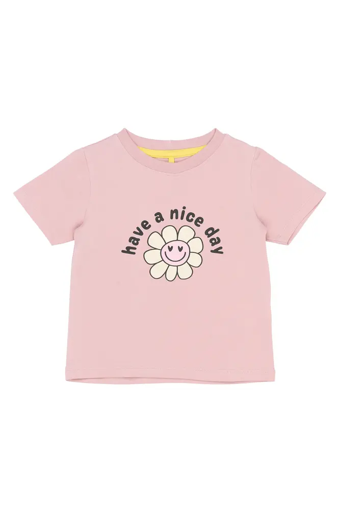The New Siblings T-shirt - TnstSille - Silver Pink m. Blomst