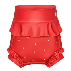Badeble - Neopren - Frill - Berry - Dots - BERRY - 3-4 ÅR