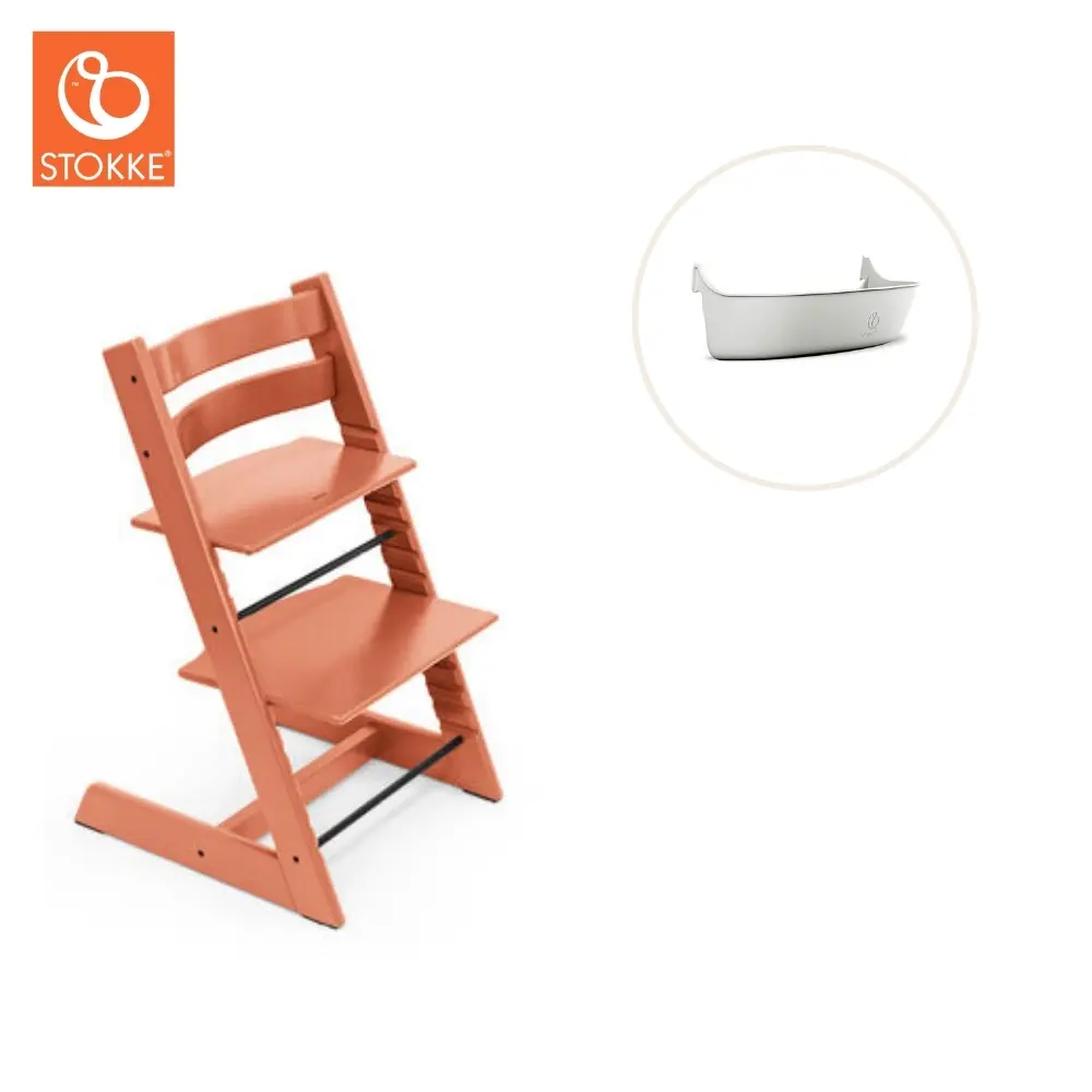 product-Højstol inkl. storage opbevaring - terracotta