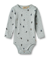 Berti Body Langærmet - Soft rain penguins