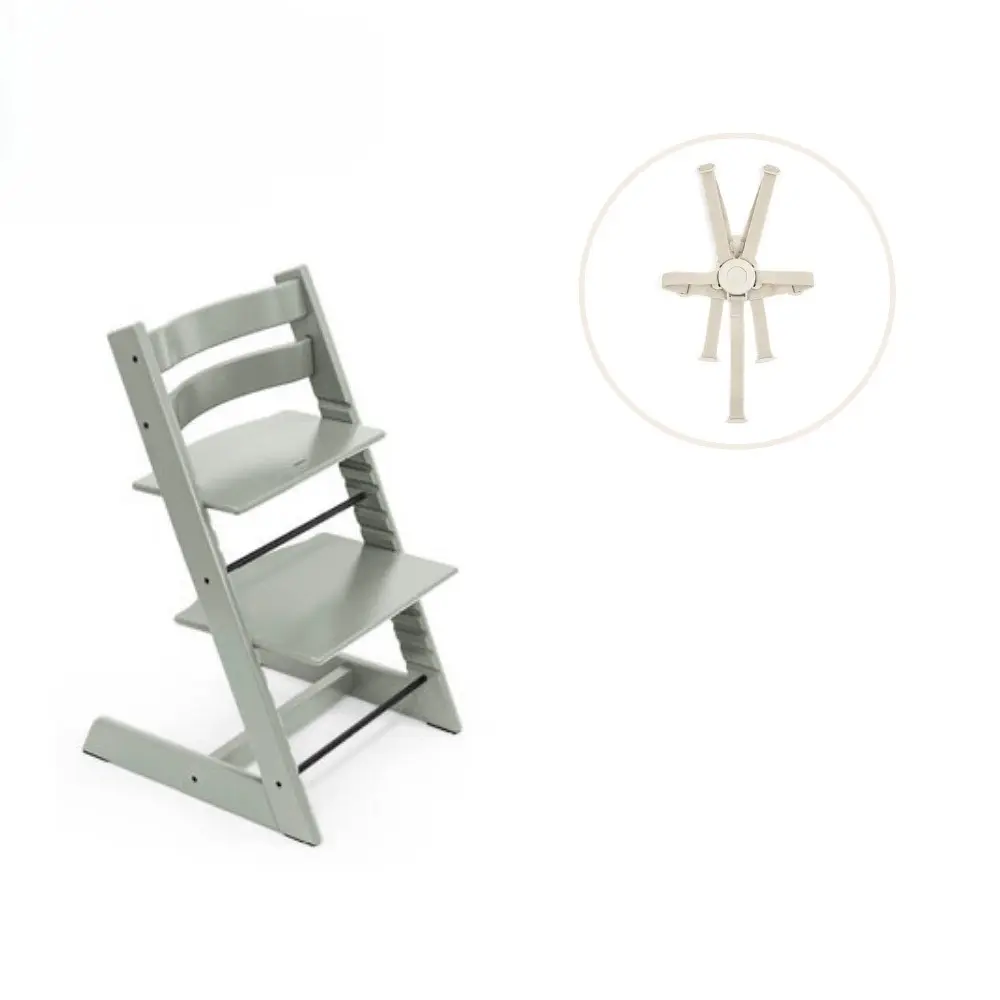 product-Højstol inkl. sele - glacier green