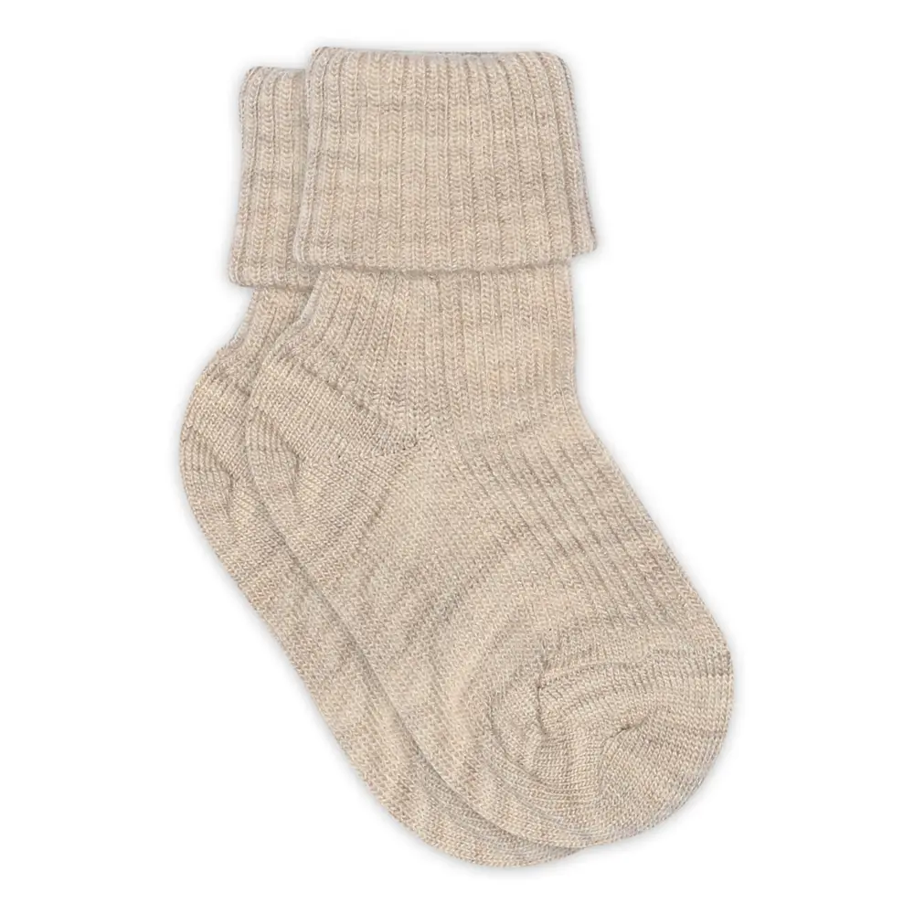 Hilde baby strømper - Beige Melange - 22/24