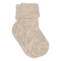 Hilde baby strømper - Beige Melange