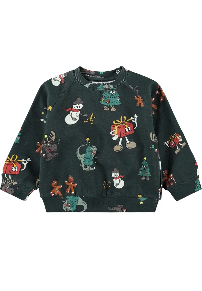 Molo Disc Sweatshirt - Cartoony Xmas - 104