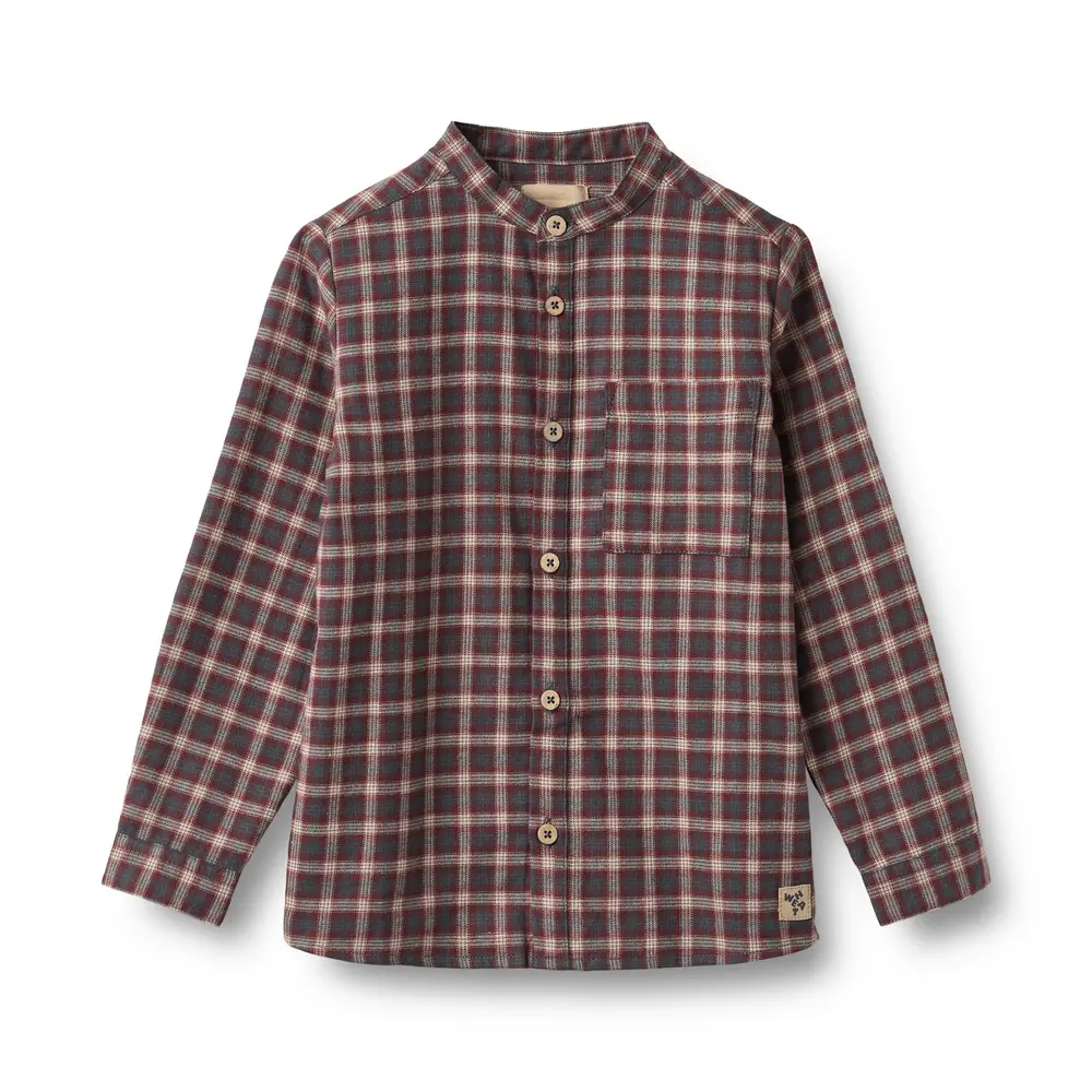 Wheat Willum Skjorte - Blue Holiday Check - 98