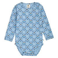 Müsli Heritage Train Langærmet Body - Soft blue/ Navy/ Oak
