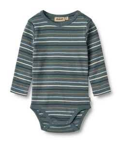 Freddie Body Langærmet - Blue multi stripe - 1 MDR.