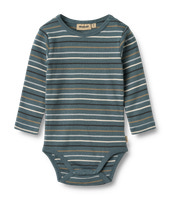 Freddie Body Langærmet - Blue multi stripe