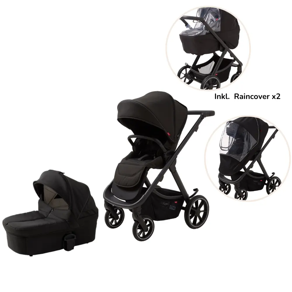 product-Evoke Kombivogn inkl. regnslag - sort