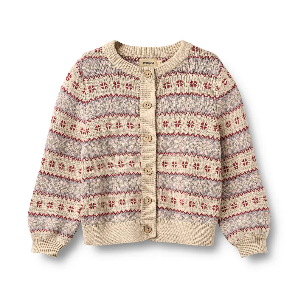 Wheat Vikki Jacquard Cardigan - Offwhite - 98