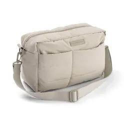 Quiltet barnevognstaske Sand