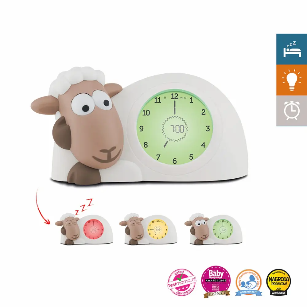 Lampe/Sleep Trainer Sam - Brun billede