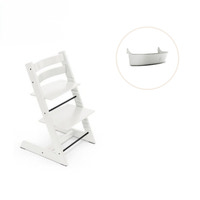 Højstol inkl. storage opbevaring - hvid