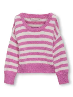Newpiumo langærmet pullover - Super pink - 98