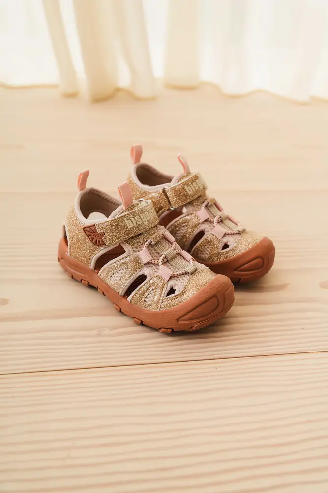 Bisgaard Parker Velcro Sandal - Gold - 22