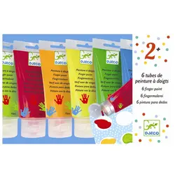 Djeco Fingermaling - 6 stk. - Multifarvet
