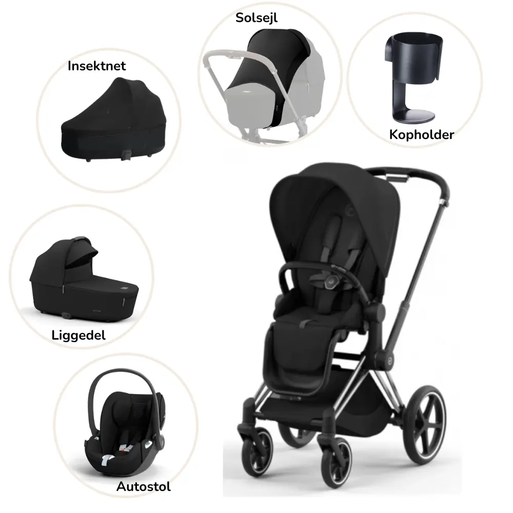 Priam pakke - sepia black/chrome black