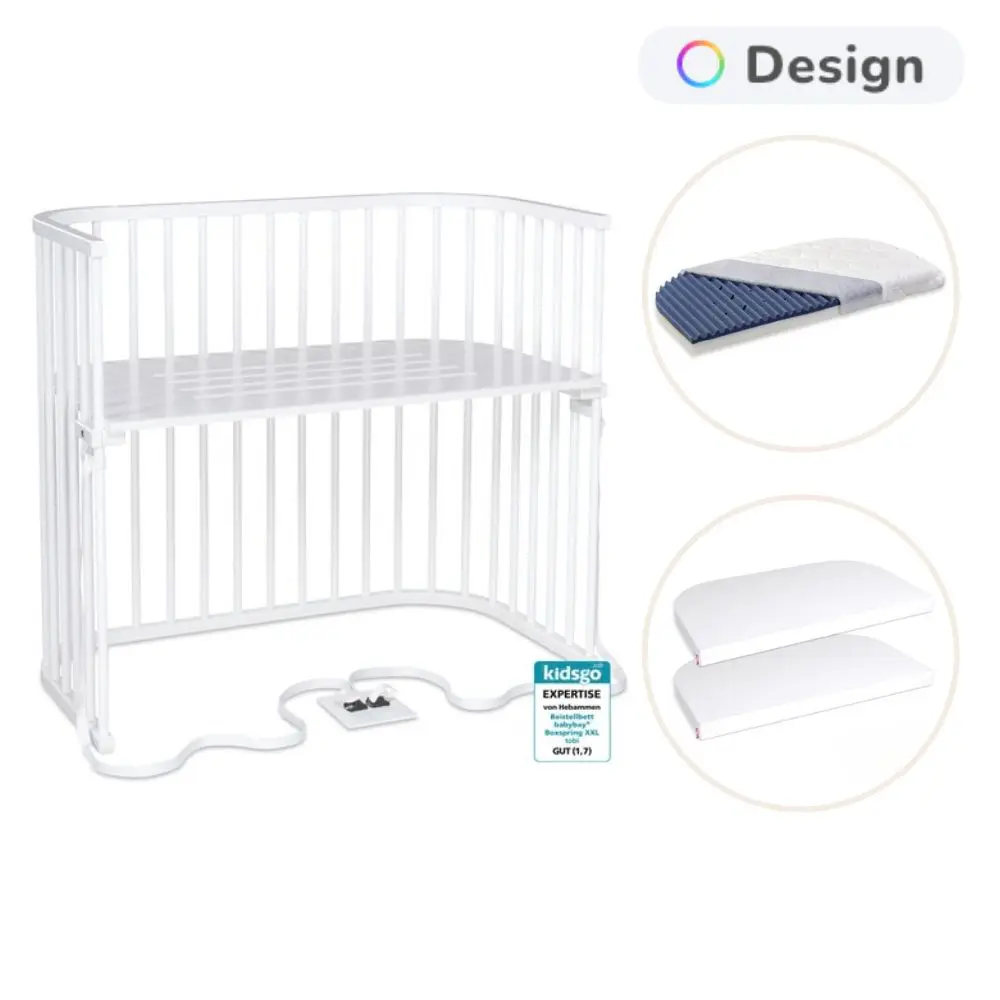 Babybay Side By Side Boxspring XXL Med Madras Og Lagen