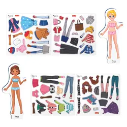 Quercetti - Magnetiske Påklædningsdukker: Bedste Veninder - (qu-2935)