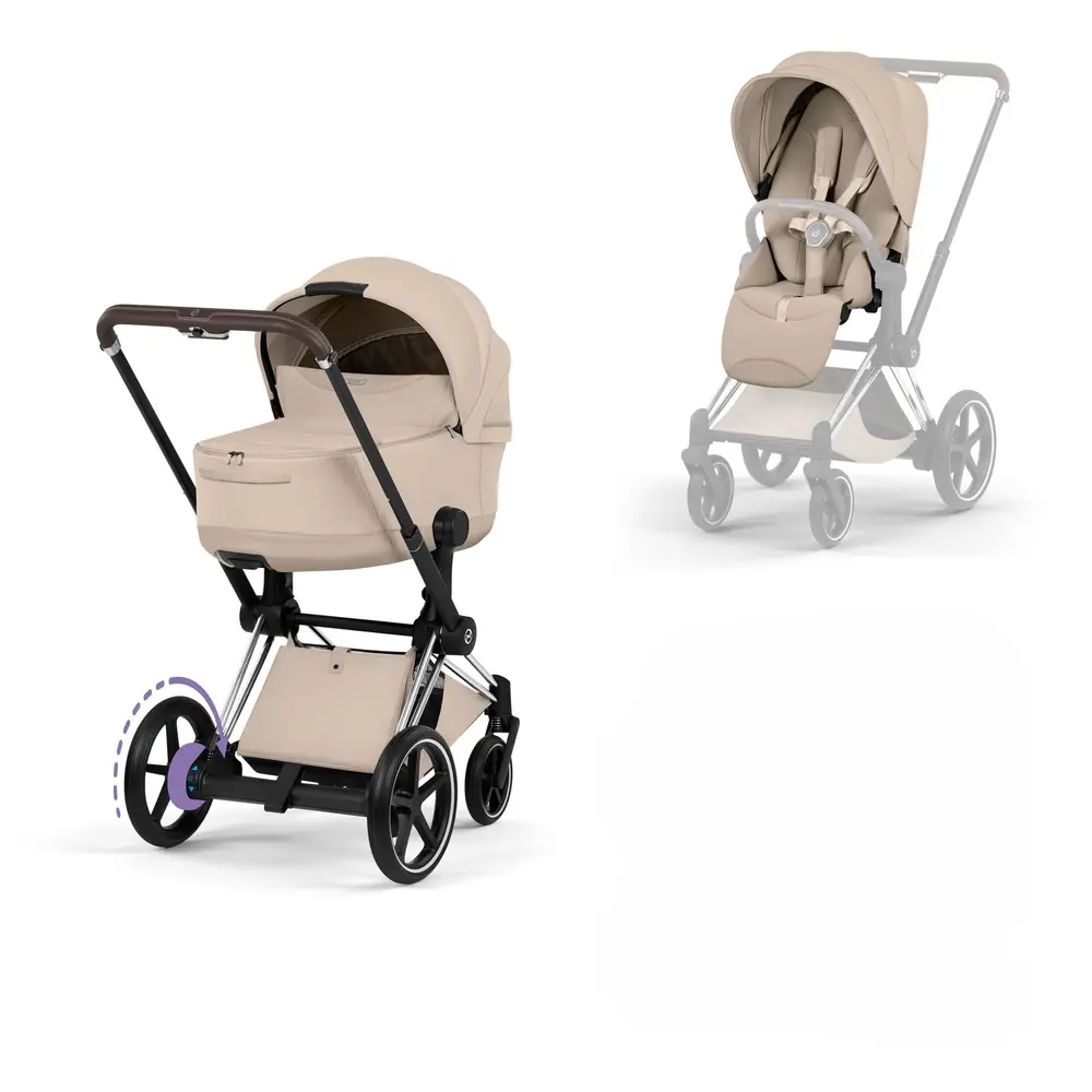 Cybex e-Priam Kombivogn Style Cozy Beige/Chrome Brown