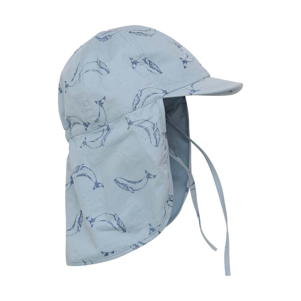 Sun Hat m. String - Dusty Blue - 4-6 ÅR