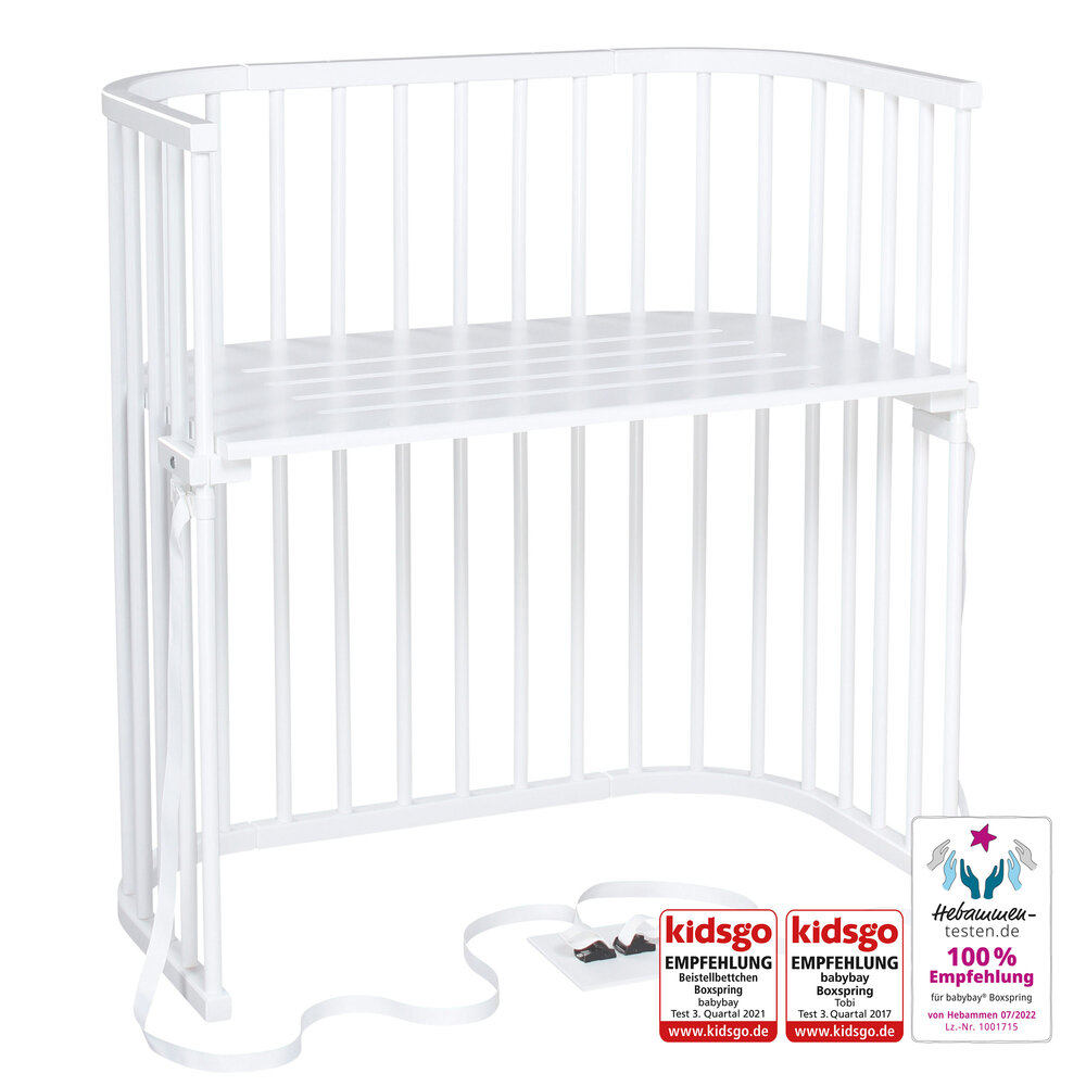 Boxspring bedside crib - Hvid