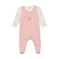 Body langærmet m.romper - Misty Rose