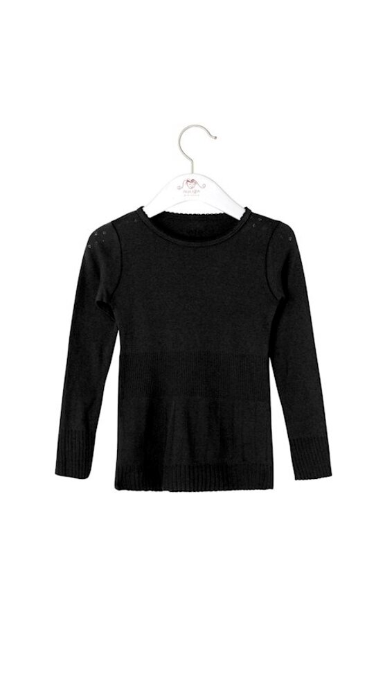 T-shirt,Long Sleeve - BLACK - 2Y