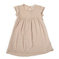 Kjole - light brown stripe