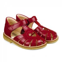 Hjerte Sandal Med Lukket Tå Og Velcro - 1377/Dark Red