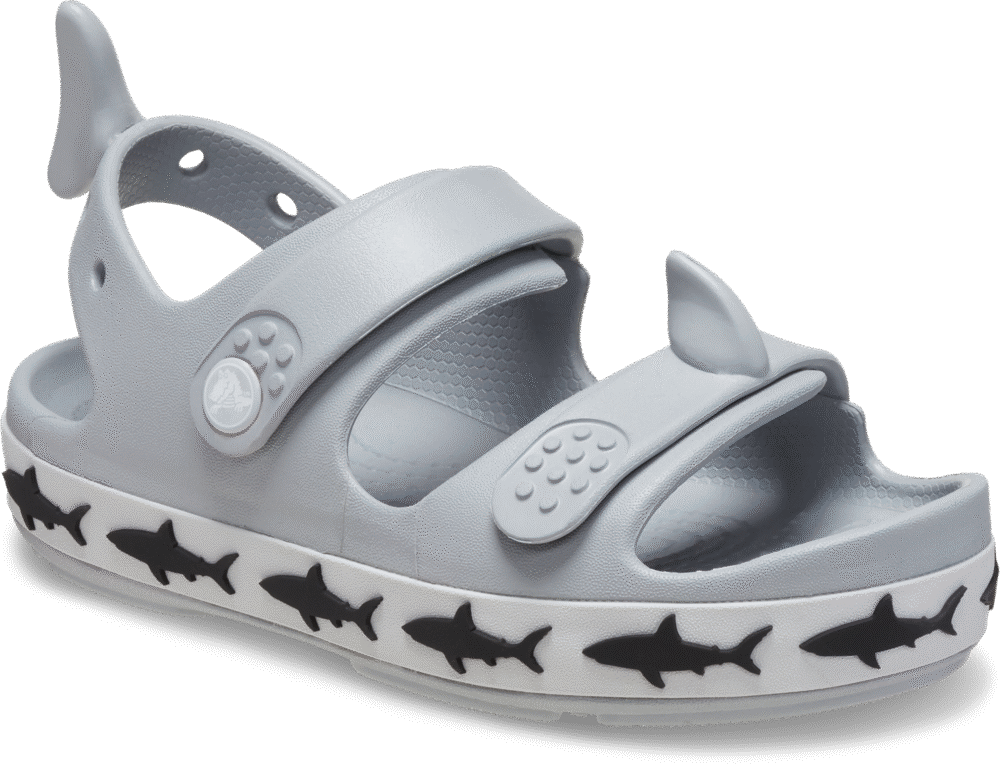 Crocband Cruiser Shark Sandal - LIGHT GREY - 25/26