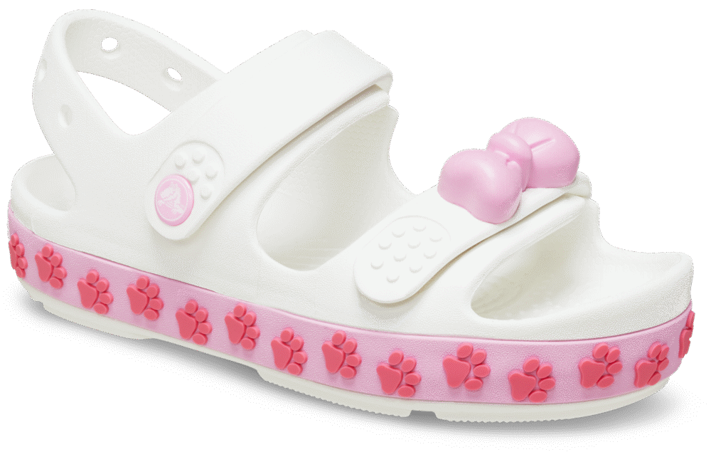 Crocband Cruiser Pet Sandal T - WHITE/PINK - 25/26