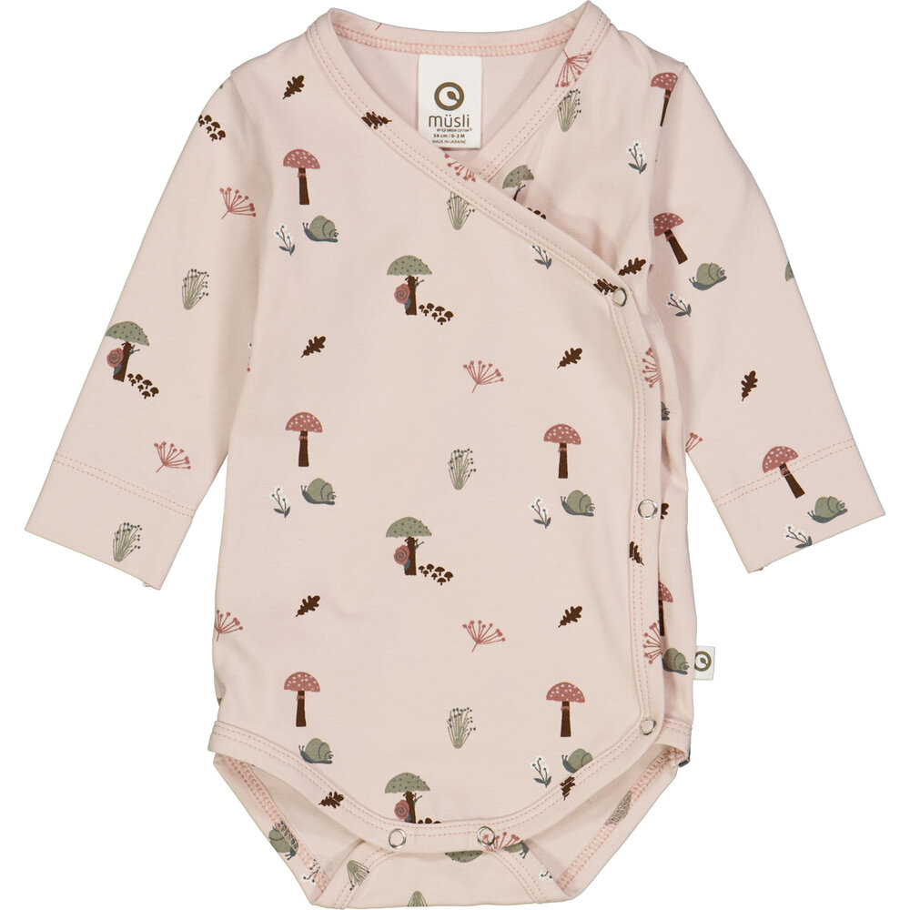 Mini me body med kryds-lukning - Nightingale/ Bark/ Poetry green - 50