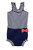 Happy nappy costume - Navy stripe