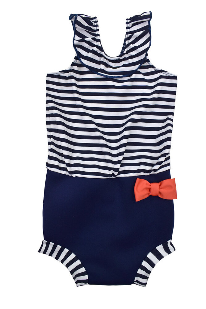 Splash About Happy nappy costume - Navy stripe 3-8 MDR.