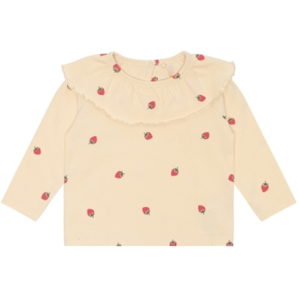 Larawila langærmet t-shirt - Angora Strawberry AOP - 80