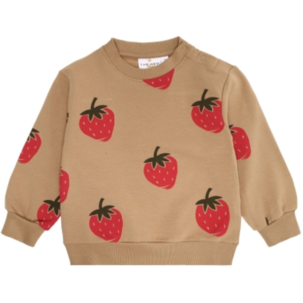 Lagora Sweatshirt - Tannin Big Strawberry AOP - 98