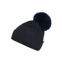 Chunky Oslo Beanie w fake fur - Navy