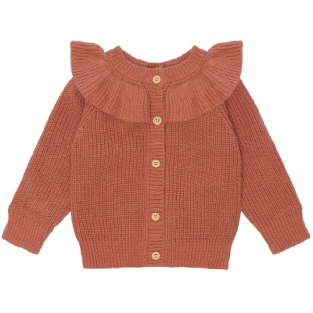 Olly Collar Cardigan - Cedar Wood - 86