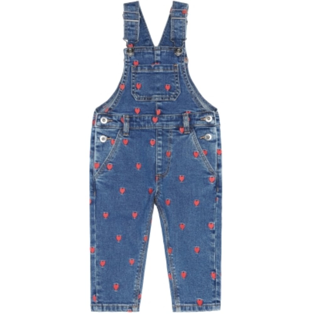 The New Siblings Lovia Denim overalls -MEDIUM BLUE DENIM WASH - 98