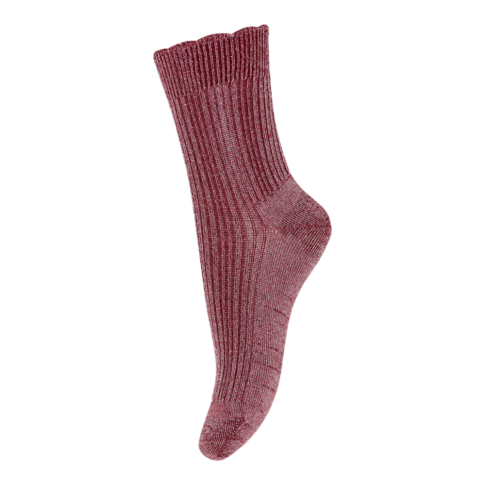 Celosia glitter strømper - Maroon - 33/36