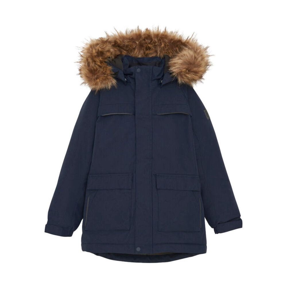 Color Kids Jakke m. Fake Fur - Total Eclipse 104