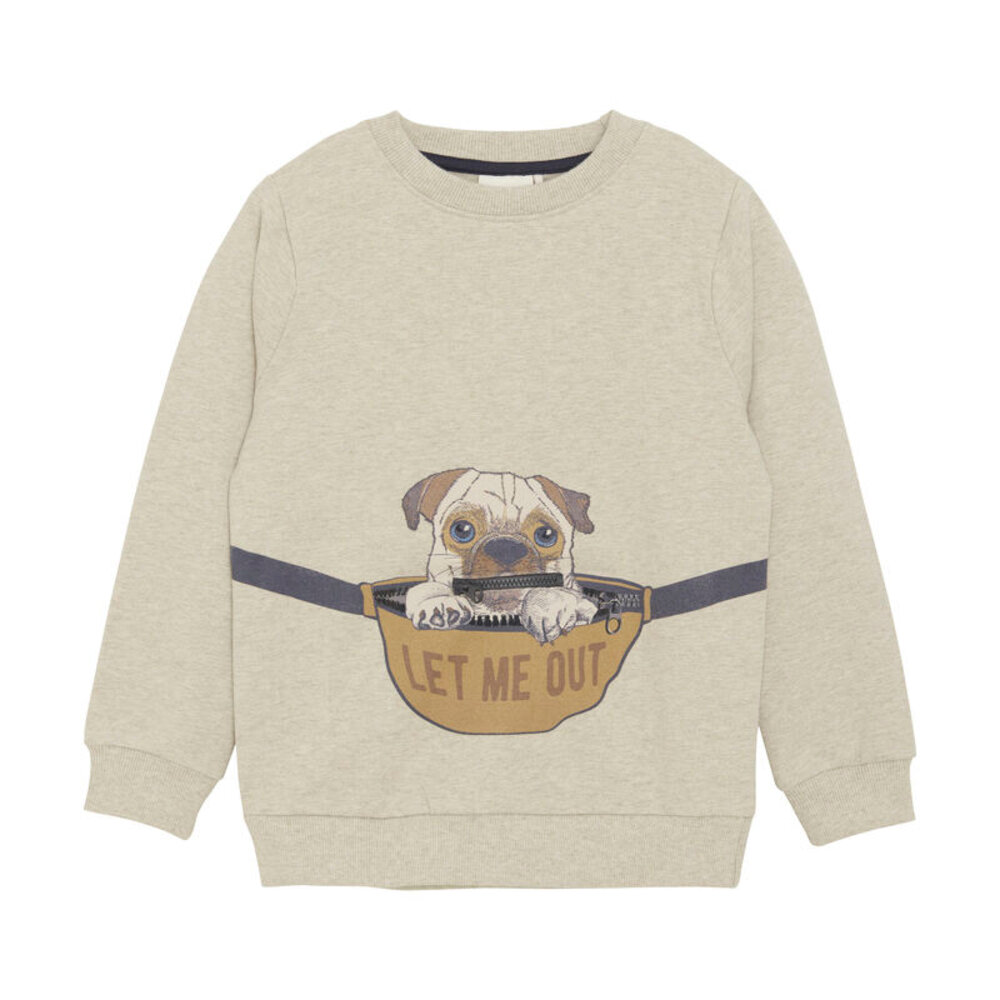 Sweatshirt langærmet - Beige Melange - 110